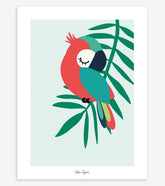 TROPICA - Affiche enfant - Le perroquet (vert)